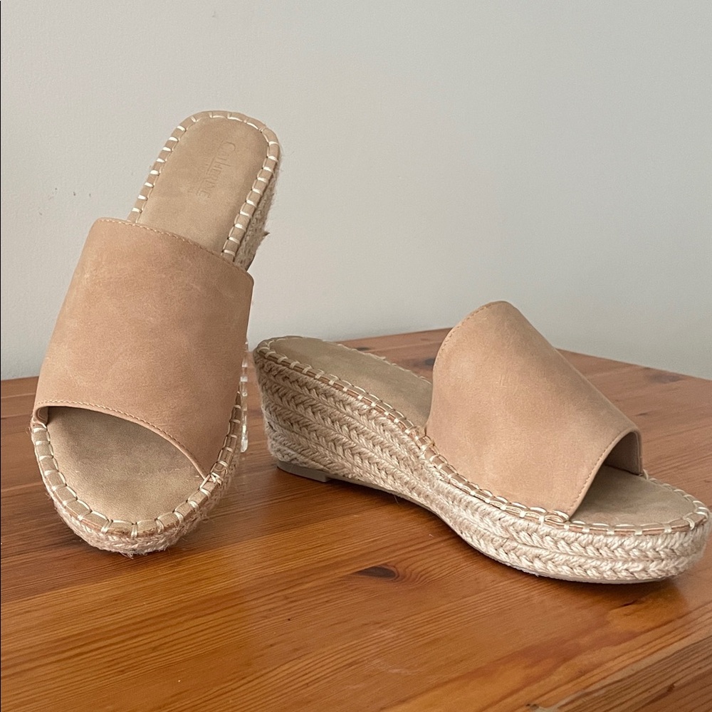 Tan Wedge Sandals